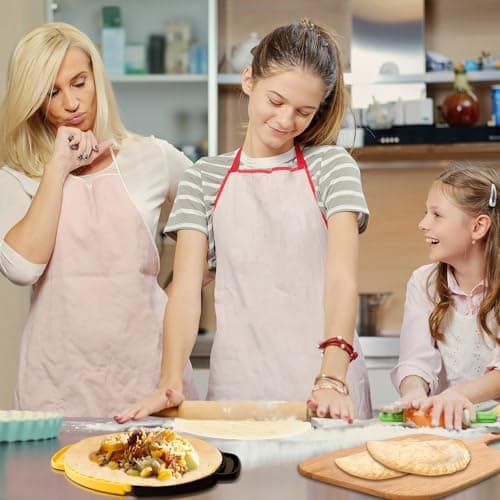 Crimper Tortilla Sealer,For 10 Flour Tortillas Crimper for Quick Quesadilla Crimper Taco Sealer Press, Easy Crimper ToolInclude 2*Brush And 10*Disposable Gloves - Thumbnail 2