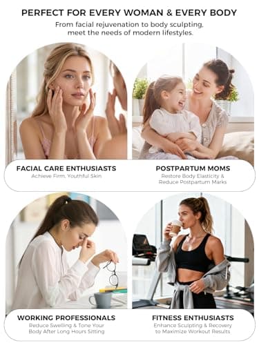 Poeruo 5-in-1 Face & Body Sculpting Machine, Gua Sha & Vacuum Cupping Massager, Lymphatic Drainage, Anti-Cellulite & Skin Firming Care for Belly, Arms, Legs, Waist & Back - Thumbnail 6