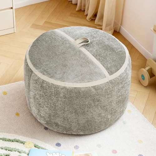 Homguava 2FT Bean Bag Chair Giant Bean Bag Chairs for Adults with Memory Foam Filled,Beanbag Chair with Soft Faux Fur Cover,Comfy Bean Bag Sofa Lounger for Living Room,Game Room,Bedroom - Thumbnail 3