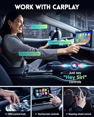 Amzfeel Wireless CarPlay Adapter for Apple iPhone iOS 10+ & Cars from 2015+, Mini Edition, Converts Factory Wired to Wireless CarPlay Dongle Plug & Play (Brushed Cobalt Blue) - Thumbnail 4