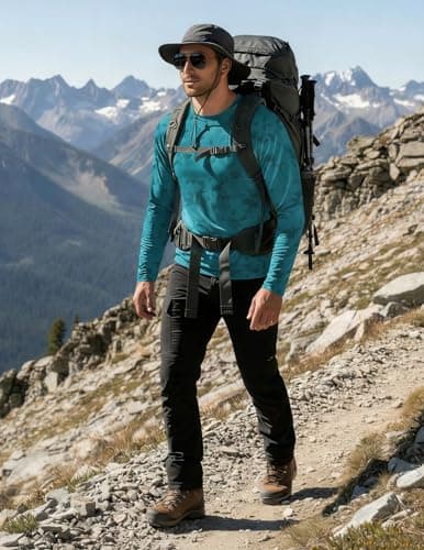 PINSPARK Men's UPF 50+ Sun Protection Shirts Quick Dry Long Sleeve Fishing Shirts for Men Lightweight Beach Swim Shirt Green - Thumbnail 2