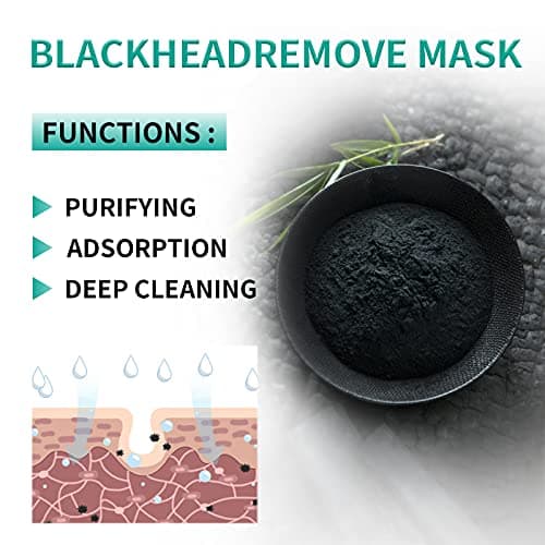 YAFUSIPE Peel Off Face Mask Blackhead Whiteheads Remover Masks Activated Charcoal Black Mask Purifying Peeling Facial Mask for Nose Pores Removal Cleansing Acne with Brush and Pimple Extractor Tools - Thumbnail 6