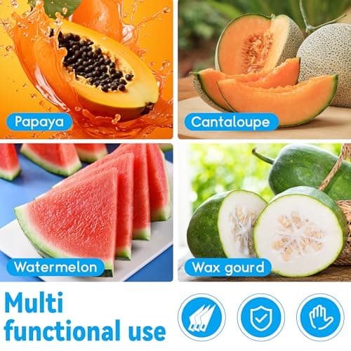 Tingling Watermelon Knife 9" Melon Slicer: Fruit Knives for Cantaloupe, Pineapple Made of High Carbon Steel with Gift Box - Fruit Cutting Knife with Pakkawood Handle - Thumbnail 3