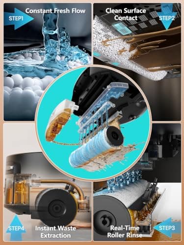 Lefant Robot Vacuum and Mop, 20000Pa Strong Suction, Self-Cleaning Roller Mop with Auto Drying, LiDAR Navigation & Obstacle Avoidance, Tangle-Free Pet Hair, Slim, 800ml Dustbin, 5G WiFi, M210 Pro OMNI - Thumbnail 3