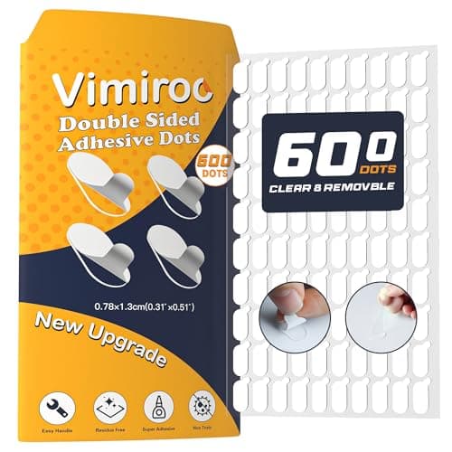 600Pcs Adhesive Glue Stick Dots Double Sided Sticky Tack Removable - Clear Museum Mounting Putty No Damage for Wall Decor, Figurine, Poster, No Trace Dots - Strong Adhesive Dots for Balloon & Crafts