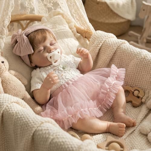 Vvioxiu Reborn Baby Dolls, 20inch Realistic Newborn Baby Doll with Cloth Body & Vinyl Limbs, Lifelike Real Life Baby Doll for Kids, Collectors & Gift Giving, Ages 3+ - Thumbnail 5