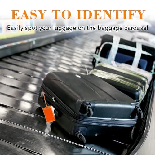 50 Pack Luggage Tags for Suitcases, Airplane Travel Essentials for Flying, International Travel Must Haves, and Luggage Accessories by Sodsay - Thumbnail 3