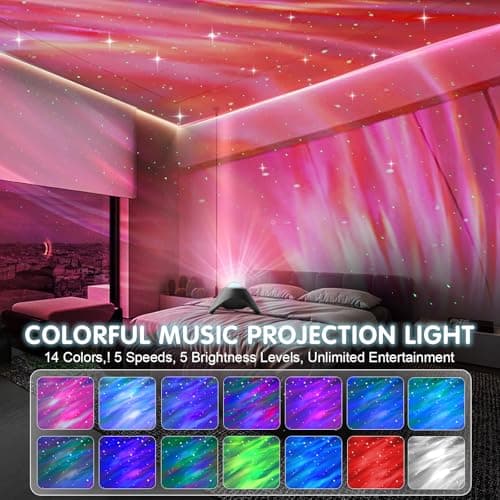 Ingleby Galaxy Projector,Northern Galaxy Light Aurora Star Projector with Bluetooth Speaker Timer and Remote Control,Night Lights for Bedroom Room Decor, Gifts for Kids, Adults, Christmas, Birthday - Thumbnail 2