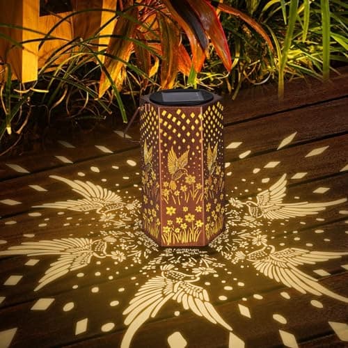 2 Pack Hummingbird Solar Lanterns Outdoor Waterproof - Mothers Day Gifts for Mom Grandma, Birthday Gifts for Women, Solar Lights Outdoor Garden Decor for Outside - Thumbnail 6
