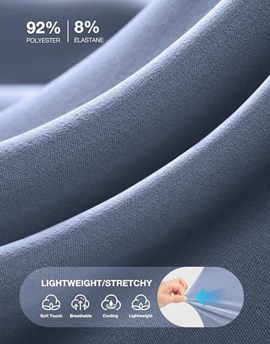 Soothfeel Women's Capri Pants Loose High Waisted Wide Leg Lightweight Travel Hiking Pants for Women Casual Summer with Pocket Dusty Blue XL - Thumbnail 5