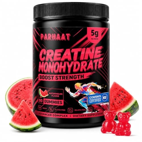 NSF Certified Creatine Gummy - Creatine Monohydrate Gummies 5g for Men & Women - Boost Focus,Strength, and Endurance, Vegan, Gluten-Free, Non-GMO, 2.5 Gram Creatine per Gummy ( Watermelon 90 ct) - Image 1