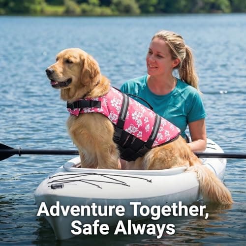 Doglay Dog Life Jacket with Rescue Handle, Dog Life Vest for Swimming Boating, Adjustable Reflective Puppy Swim Vest with Superior Buoyancy for Small Medium Large Dogs - Thumbnail 4