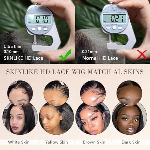 Body Wave Highlight Ombre Lace Front Wig Human Hair 13x4 Full Frontal Lace Wig Skinlike Swiss HD Lace 0.10mm Ultra-thin Invisible 200 Density 100% Real Human Hair Pre-plucked Tiny Knots Balayage Brown - Thumbnail 3