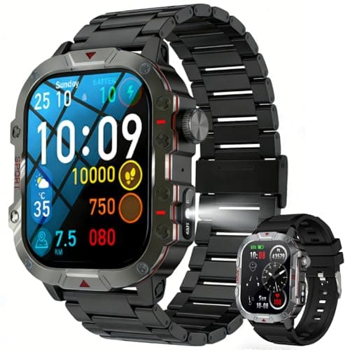 kukzau smart Watches for Men Women, 2.1" HD Touchsreen, Bluetooth Calling, 5 ATM Water-Resistance, 130+ Sports Modes, Health, Fitness & Sleep Tracker, Timer, Pedometer, Fitness Watch for Android/iOS - Image 1