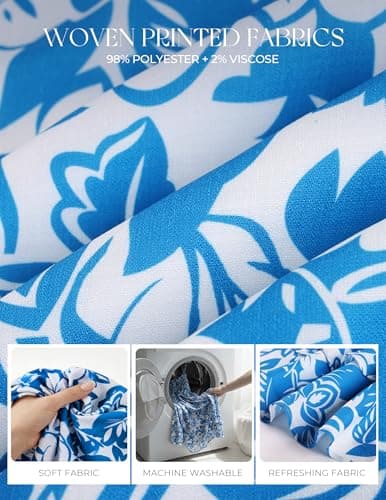 GRACE KARIN Women's Summer Floral Maxi Dress Spaghetti Strap A Line Beach Boho Dresses Ruffle Tiered Casual Dress Blue 2XL - Thumbnail 6