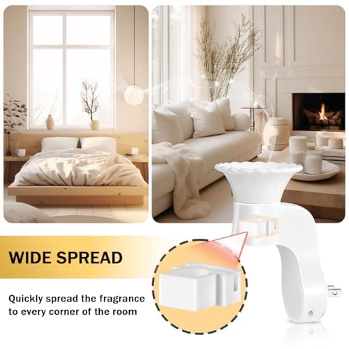 SCENTORINI Wall Fragrance Plug in, WallFlower Plug in Compatible with Bath and Body Works WallFlower Refills, ETL Certified, Essential Oil Diffuser Plugin for Home, Room, Office, 2 Pack - Thumbnail 4