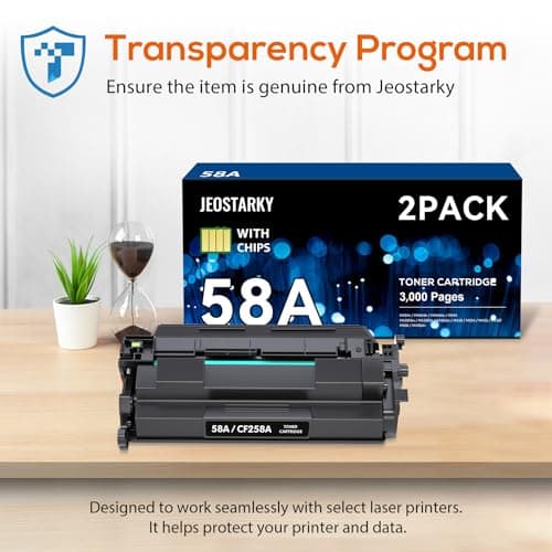 Jeostarky Compatible 58a hp Toner Cartridge Replacement for HP 58A CF258A 58X CF258X (with chip) Toner Cartridge for LaserJet Pro MFP M428fdw M404n M428fdn M404dn M430 Printer(2 Black) - Thumbnail 5
