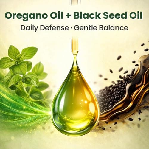Oil of Oregano Drops with Black Seed Oil, Turmeric Oil, Vitamin E & Olive Oil Based, Immune Digestive Cleanse & Detox*, 80% Carvacrol Cold-Pressed Natural Aceite de Oregano, 2 Fl Oz, 8 Month Supply - Thumbnail 5