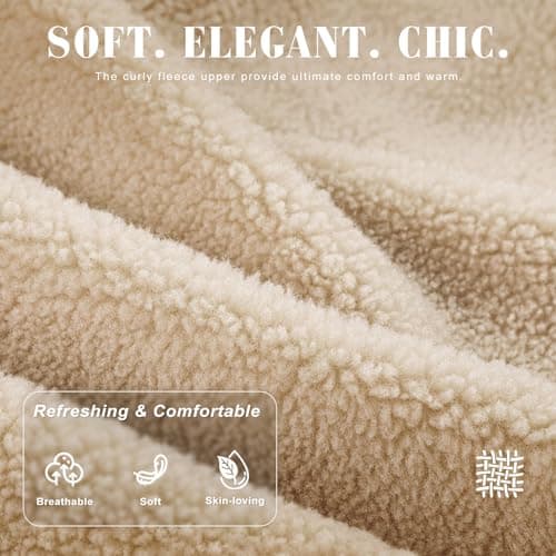 Parlovable Women's Memory Foam House Slippers - Polar Fleece Lining Non-Slip Indoor Shoes Camel 5-6 - Thumbnail 5