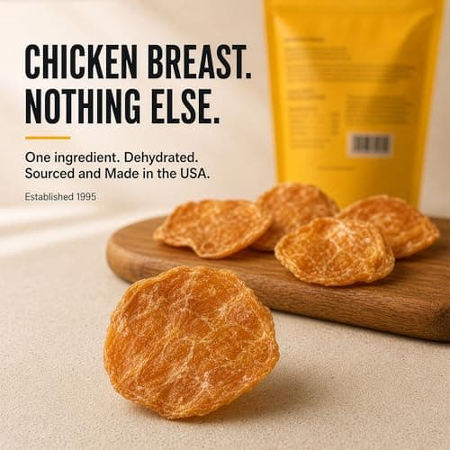 SitStay Chicken Chips for Dogs - Single Ingredient Dog Treat - High Protein, Low Fat - Chicken Chips Dog Treats for Training, Rewards & Sensitive Stomachs - Made in USA - 12 oz - Thumbnail 2