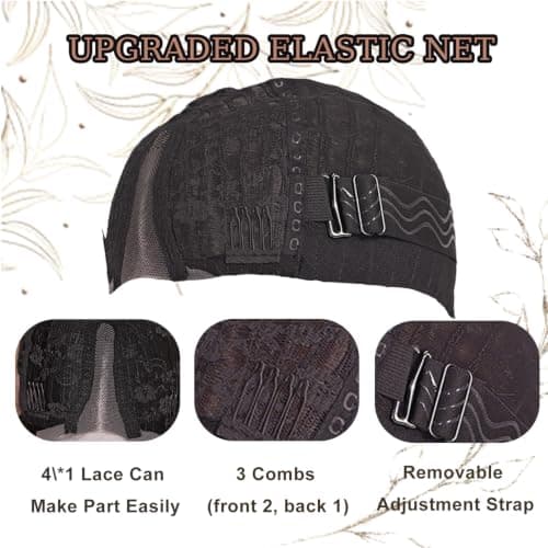 Uioxvn Synthetic Short Wavy Wig Bob Style Lace Hairline Shoulder Length Glueless Beginners Friendly Middle Part Heat Resistant Fiber Wigs Rooted Dark Brown Highlight Mix Amber Rust Omber - 14 Inch - Thumbnail 4