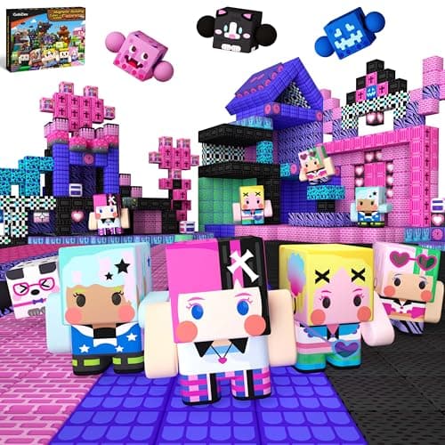 GobiDex 108PCS Magnetic Building Blocks & Figures Playset - STEM Princess Sensory Toys to Build a MagWonder World, Pretend Play Birthday Gift for Girls Ages 3+ (0.8 in) - Image 1