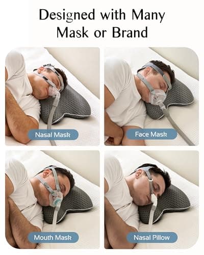 Joynox Travel Memory Foam CPAP Bed Pillow for Side & Back Sleepers, Portable Sleep Apnea Pillow with Storage Bag for All CPAP Masks Users, Washable Neck Support Pillow for Hotels Camping - Thumbnail 6
