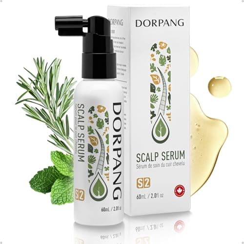 DORPANG Scalp Serum for Thinning Hair in Men and Women, Clinically Tested Vegan Formula Scalp Care with Peptides & Rosemary Oil, Hair Density Serum Non-Greasy No-Rinse 60ml