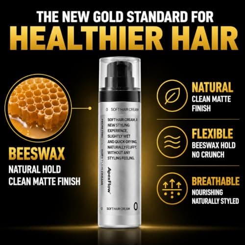 ApexFlow Hair Styling Cream for Straight, Wavy Curly Hair, 1.05 oz – Volumizing Root Lift, Matte Finish, Flyaway Control, Lightweight Flexible Hold - Thumbnail 6