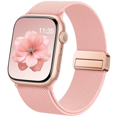 Stretchy Loop Sport Band Compatible with Apple Watch Bands 40mm 46mm 44mm 49mm 45mm 38mm 41mm 42mm for Women Men, Adjustable Magnetic Clasp Strap for iWatch Ultra, Se, Series 11 10 9 8 7 6 5 4 3 2 1 - Image 1