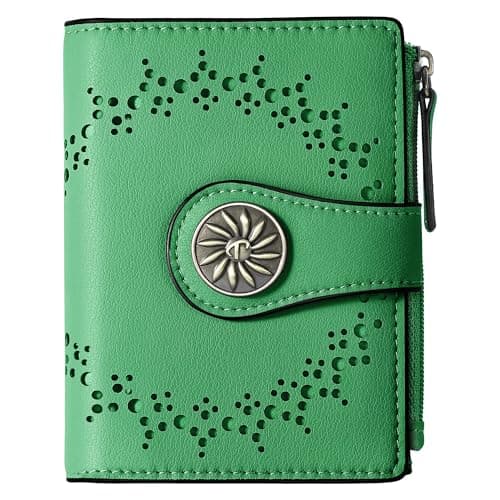 Tipmile Small Wallet for Women Bifold RFID Blocking Card Holder Leather Wallets with Zipper Coin Pocket - Image 1