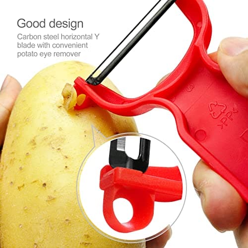Original Vegetable Peeler Carbon Steel Blade 3-Pack Red/Green/Yellow - Thumbnail 3