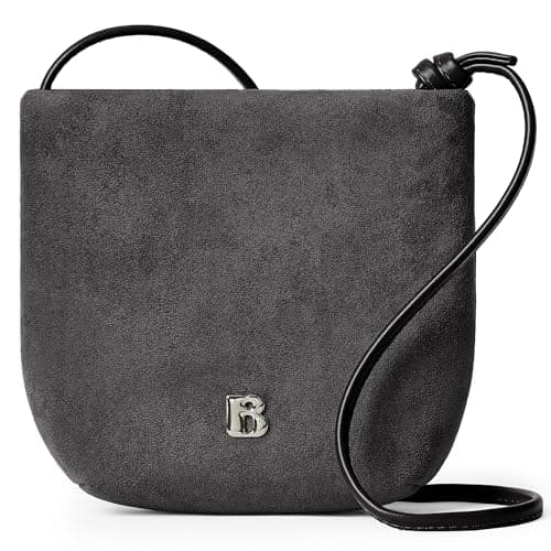 BOSTANTEN Small Crossbody Bags for Women Faux Suede Cell Phone Purse with Adjustable Knotted Strap for Daily - Image 1