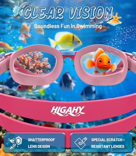 HIGAHY Swim Goggles for Kids 6-14, 2 Pack Anti-Fog UV Protection Clear Swimming Goggles, Leakproof Pool Swim Goggles for Boys Girls - Thumbnail 4