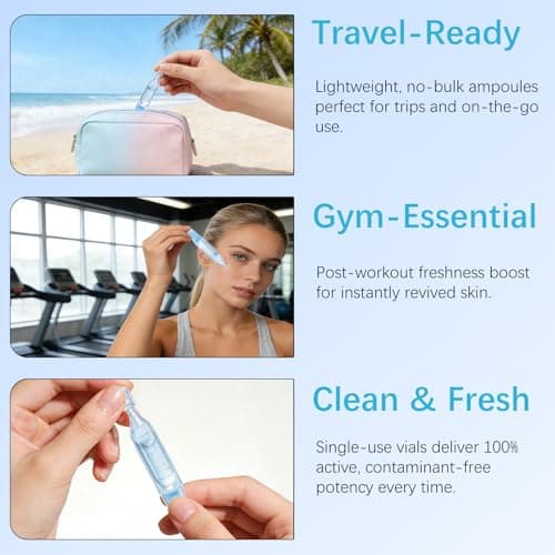 5% Hyaluronic Acid Serum for Face, 4D Multi-Layer Hydration, Ultra Hydrating Anti-Aging Serum, Moisturizer for Dry & Sensitive Skin, Pre-Makeup Skincare, Single-Use Ampoule 0.05fl oz x 30e - Thumbnail 6