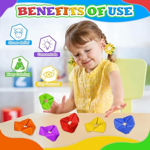 Fidget Toys for Kids - Quiet Sensory Fidget Toys for ADHD, Anxiety & Stress Relief, Non-Toxic Durable Fidgets for Classroom, Home & Travel, Perfect Sensory Toys for Toddlers & Teens - Thumbnail 2