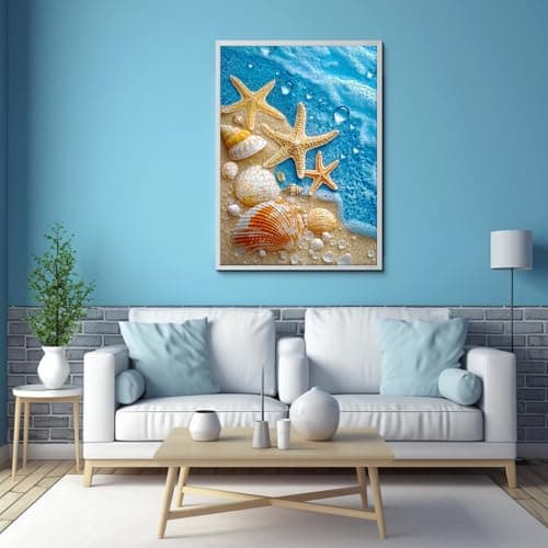 Beach Puzzles for Adults 1000 Pieces, Ocean Starfish Seashells Puzzle, Colorful Coastal Summer Scene Jigsaw Puzzle, Nature Seaside Challenging Puzzles for Adults - Thumbnail 5