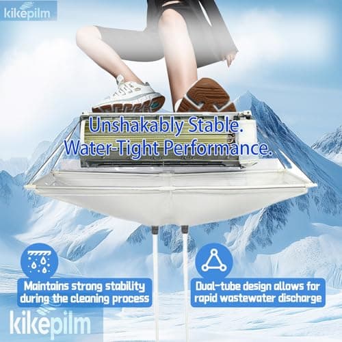 Kikepilm Full Set 20pcsmini Split Cleaning Kit，Mini Split Ac Unit Cleaning Bag(White, Size: 33-122 Cm 15.35-48 Inches - Thumbnail 5