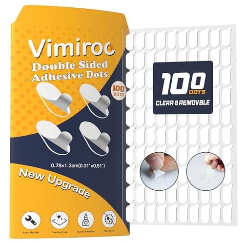 100Pcs Adhesive Glue Stick Dots Double Sided Sticky Tack Removable - Clear Museum Mounting Putty No Damage for Wall Decor, Figurine, Poster, No Trace Dots - Strong Adhesive Dots for Balloon & Crafts - Image 1