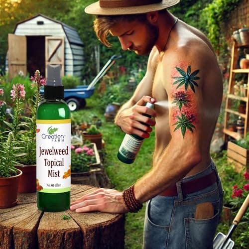 Creation Farm Jewelweed Spray 4 oz - Poison Ivy Itch Relief, Remedy Soothes Itchy Poison Oak, Allergy Rash, Bug Bites, Bee Stings, Para Prurito, Picaduras de Insectos, Hiedra Venenosa - Thumbnail 6