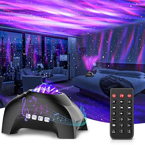 Star Projector, CIMELR Northern Galaxy Aurora Lights Projector with 33 Light Effects Bluetooth Speaker & White Noise, Remote Control Night Light for Bedroom, Room Decor, Party, Gift for Kids Adults - Image 1