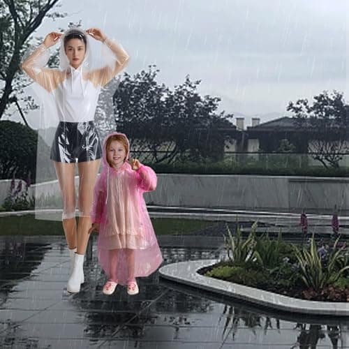 NVioAsport Ponchos Family Pack, (8 Pack) Rain Poncho for Adults and Disposable Emergency Rain Ponchos - Thumbnail 2