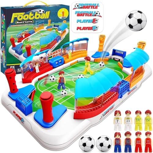 Soccer Board Game for Kids:Mini Foosball Table Game with 8 Figures&Shade Canopy for 3 4 5 6 7 8-12 Year Old Boys, Perfect Birthday Sports Gifts for Indoor Family Interaction & Parties & Birthday - Image 1