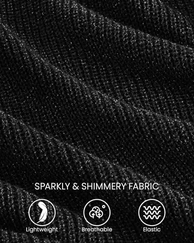 BTFBM Sweater Vest Women 2026 Spring Summer Sleeveless V Neck Sparkle Knit Basic Loose Fit Tank Tops Vacation Outfits(Black, XX-Large) - Thumbnail 4