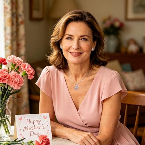 JACUPO Rose Heart Necklace and Earrings Set (Necklace 1.2CT / Earrings 0.8CT) Moissanite/Lab-Grown Sapphire/Ruby Options S925 Sterling Silver 18K White Gold Plated Engraved "I LOVE YOU" Perfect Engagement Gift for Girlfriend Wife (Moissanite Silver) - Thumbnail 2