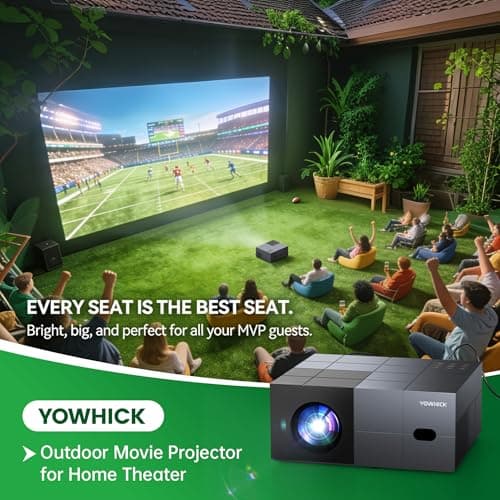 4K Projector with Built-in Apps, 1500 ANSI/Compatible with Netflix/Dolby Audio Smart Projector with WiFi 6 and Bluetooth 5.3,Outdoor Movie Proyector for Home Theater Gift for Her/Him - Thumbnail 6