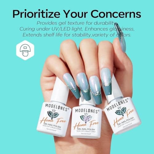modelones Gel Nail Polish, 6 Colors Hema Free 9D Cat Eye Green Glass Sliver Green Glitter Shimmer 2026 Spring Nail Polish Kit with Magnet Soak Off LED Winter Cateye Nail Art Gel DIY Salon - Thumbnail 6