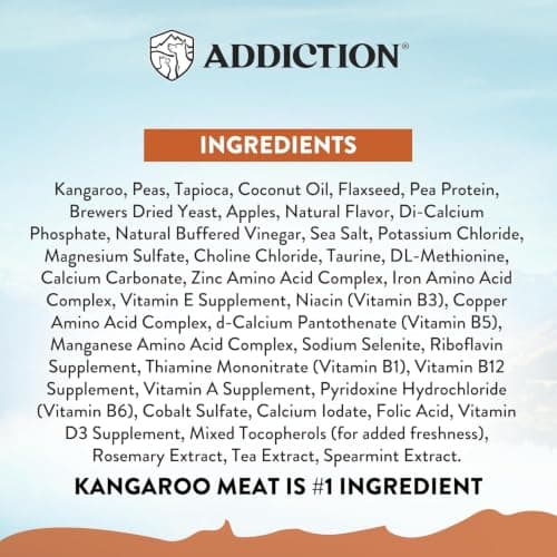 Addiction Wild Kangaroo & Apples Dry Dog Food - Limited Ingredient, Novel Protein for Dogs with Allergies, Grain-Free - Support Muscle Development & Manage Weight - Made in New Zealand 20lb - Thumbnail 5