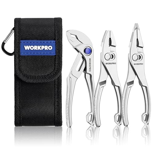 WORKPRO 3-Piece Mini Pliers Set with Pouch, Pocket Pliers, EDC Tool Gift