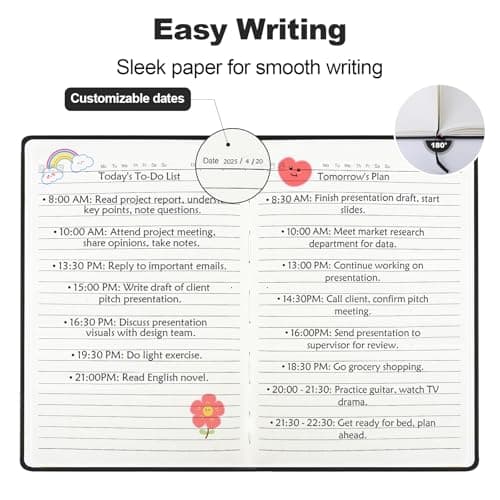 SUQJOY Lined Journal Notebooks for Writing, 100 GSM Thick Paper, 1 Pack Hardcover Notebooks, A5 College Ruled Notebook, Journaling Notebook for School/Travel/Office (Black- 1 Pack) - Thumbnail 5